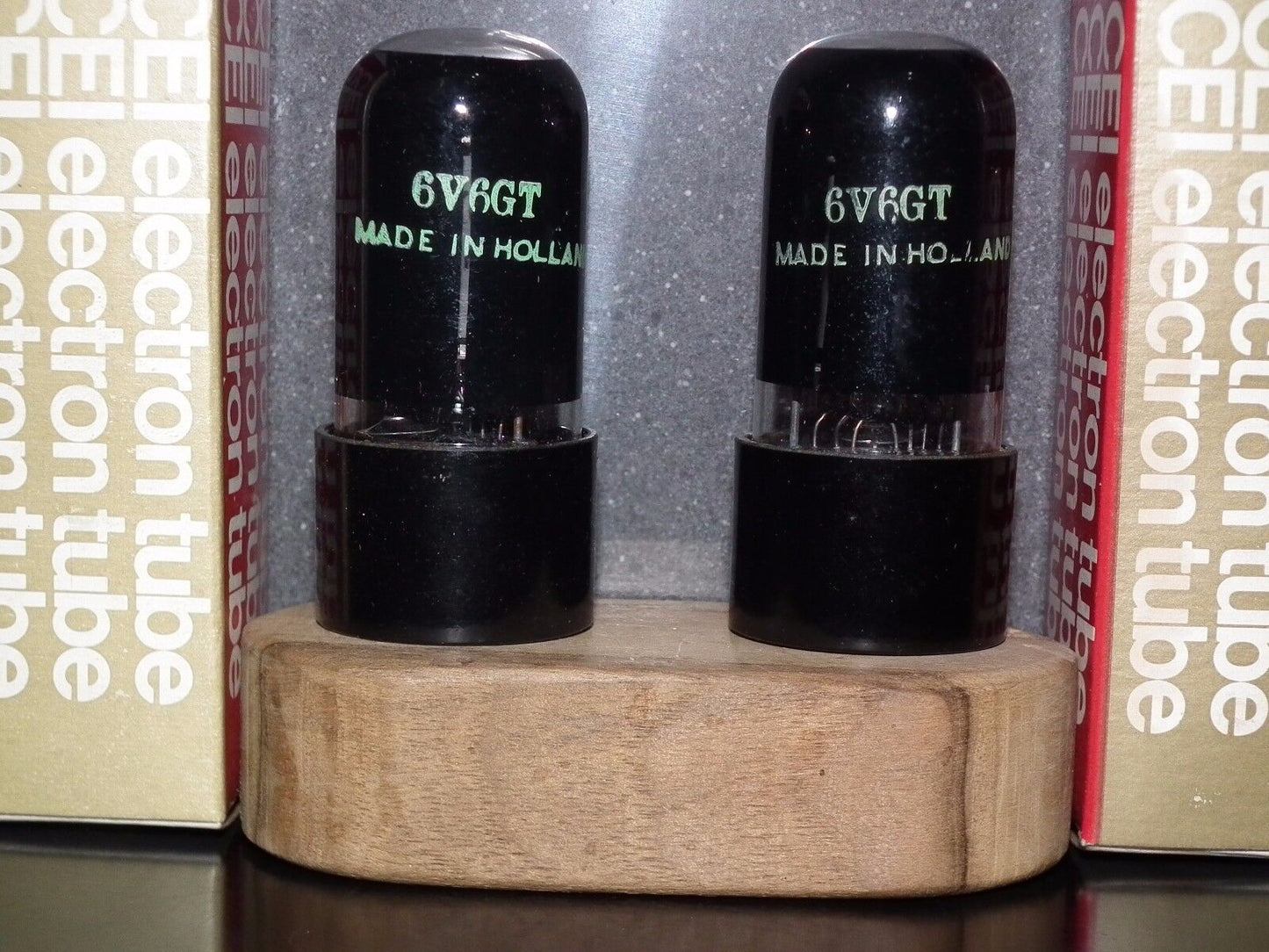 6V6GT CEI NOS Platinum Matched Pair Made in Holland Fender Ampeg Messa Gibson