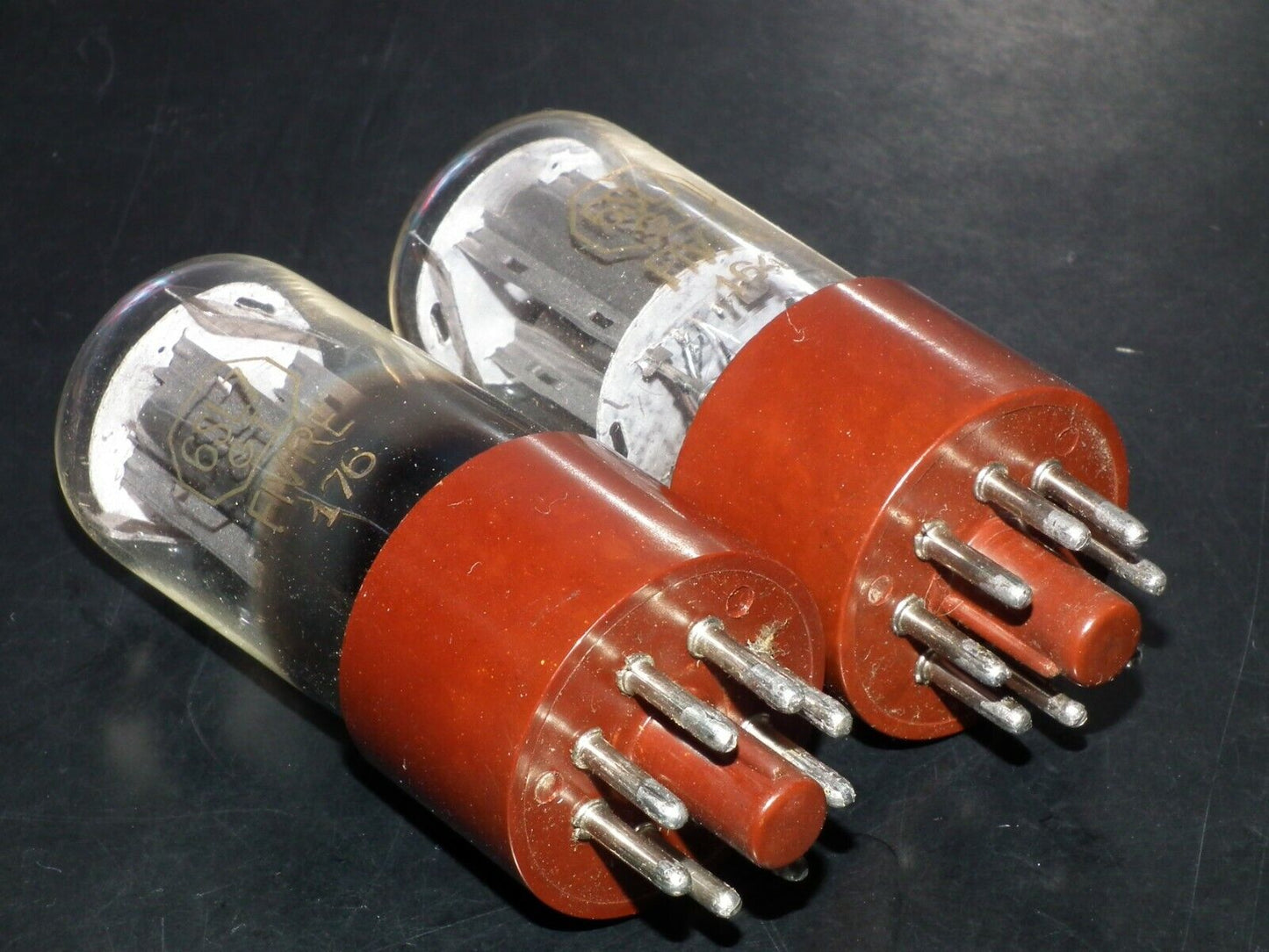 Platinum Matched Pair 6SL7GT Fivre USED Matched Pair RARE BROWN BASE D GETTER