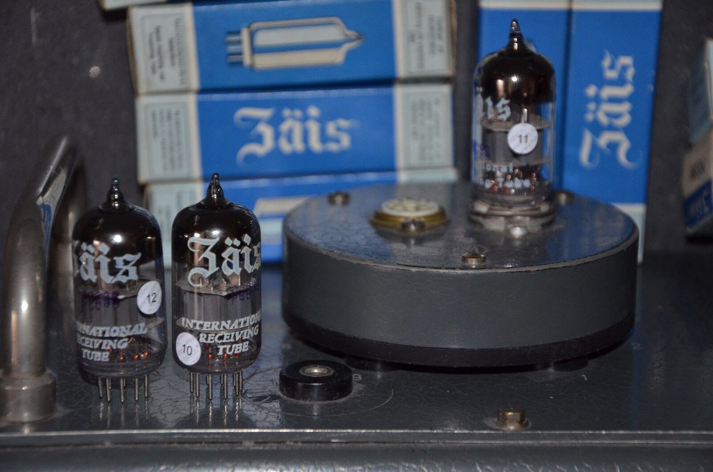 PCC88 7DJ8 ZAIS NOS Matched Pair gray shield cup getter ECC88 6DJ8 Reflektor