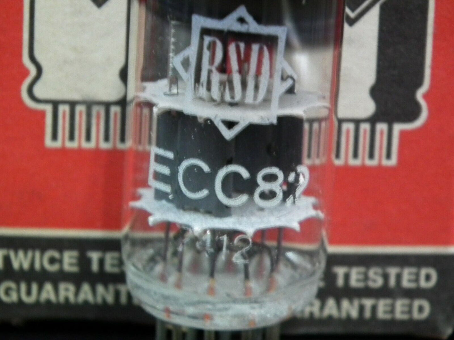 ECC82 12AU7 RFT rebranded RSD, NOS NIB balanced sections, made in 1974