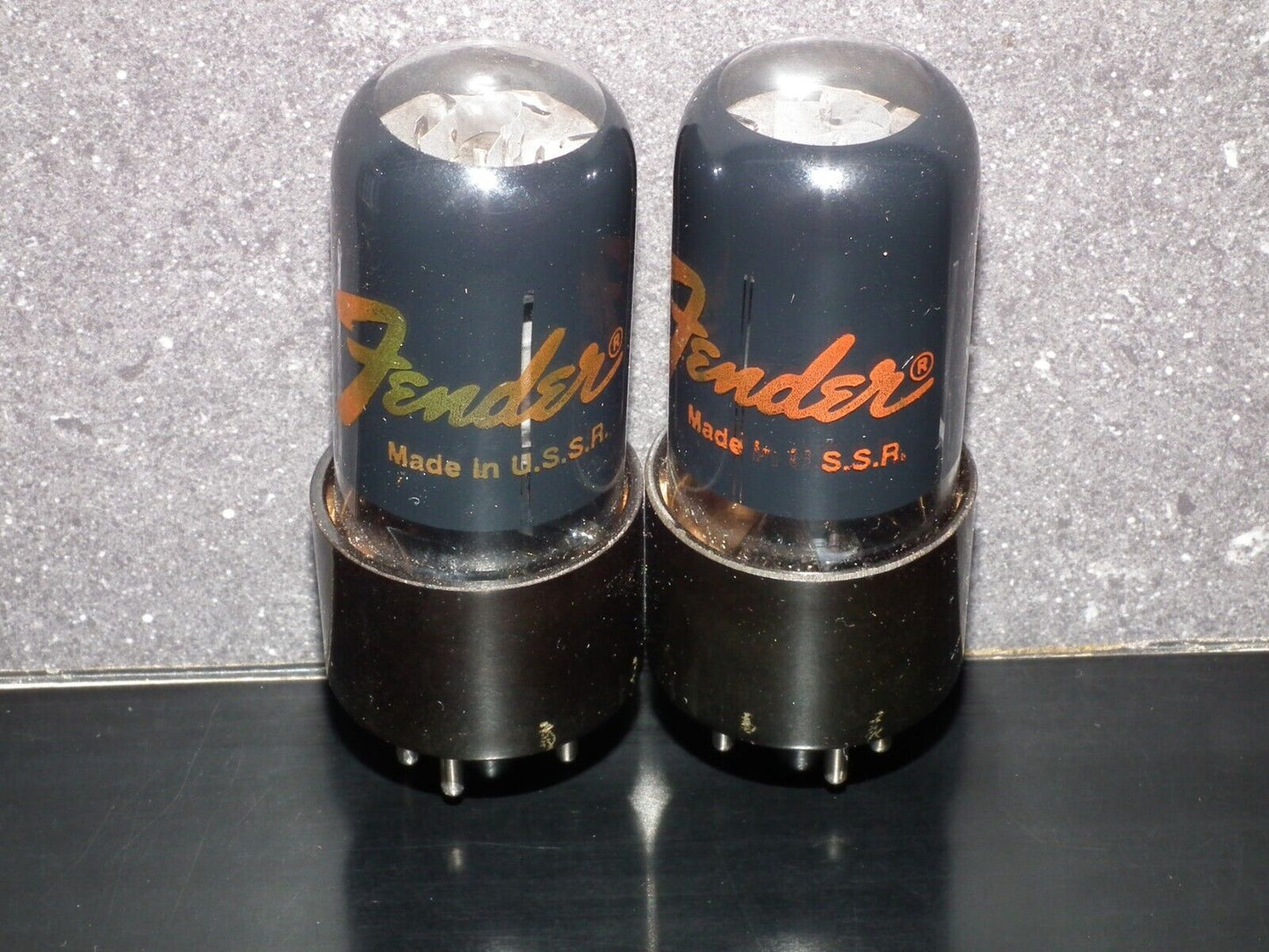 Platinum matched pair 6V6GTA FENDER Black Coated