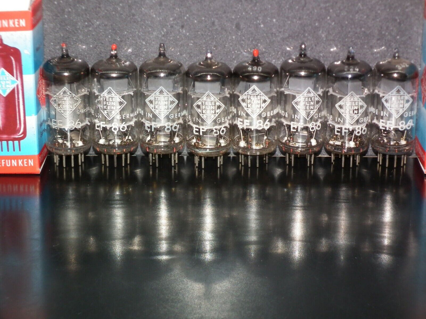 EF86 Telefunken Silver Anodes, Diamond bottom, USED - TESTED NOS 100% Good Logos