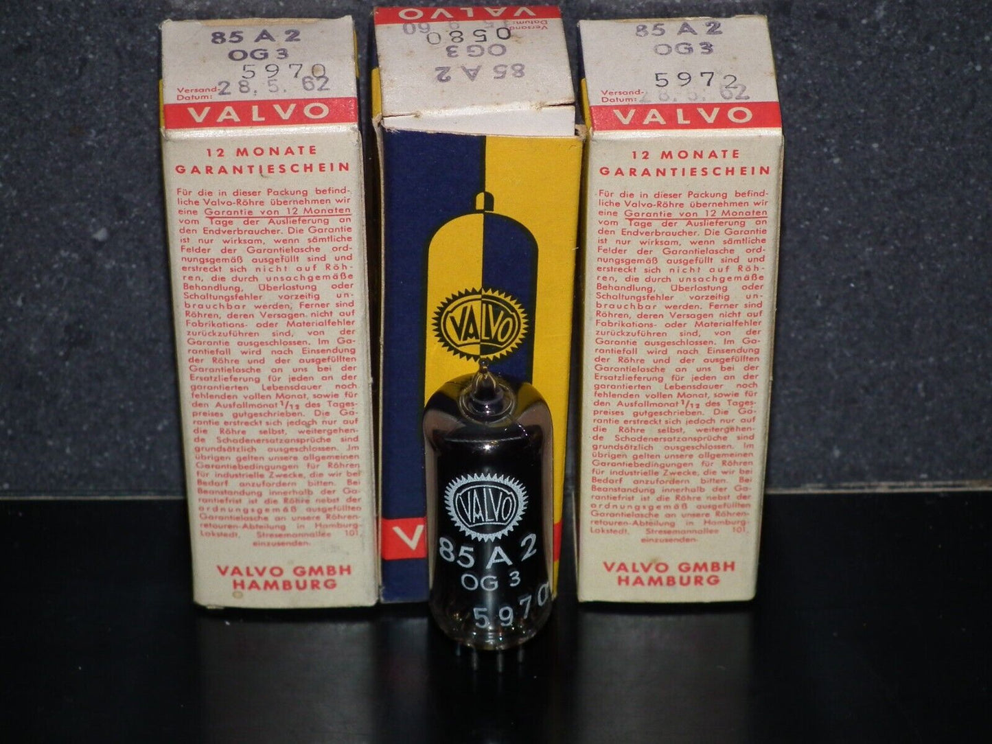 85A2 Valvo 0G3 OG3 NOS NIB Old Type