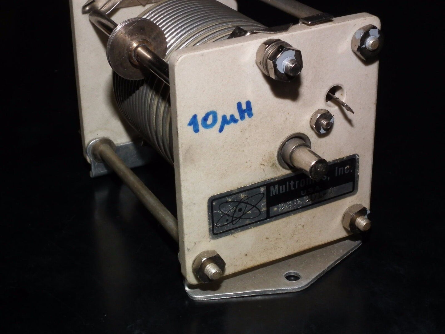 Variable Roller Inductor Coil - JOHNSON 10uH - LINEAR AMPLIFIERS ANTENNA TUNERS