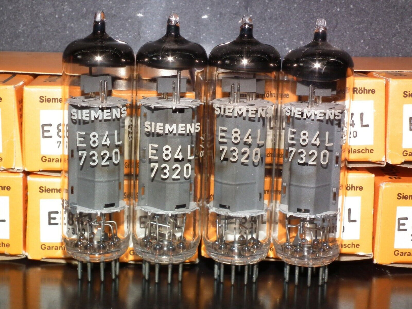 E84L 7320 Platinum Matched Quad Siemens & Halske NOS NIB EL84 6BQ5
