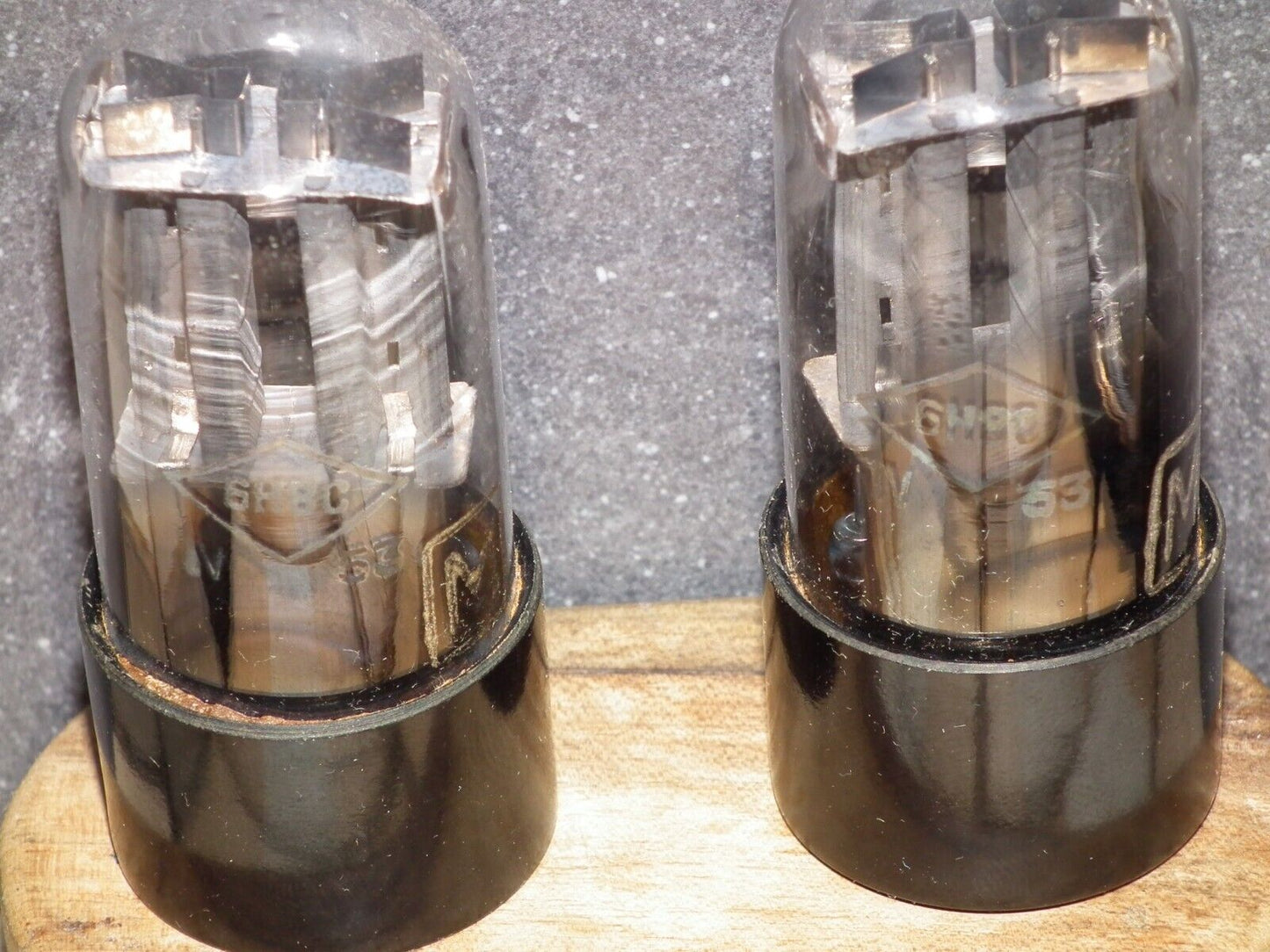 Platinum Matched Pair Foton 6SN7GT 6N8S NOS early 50s Tashkent Plant Great Sound