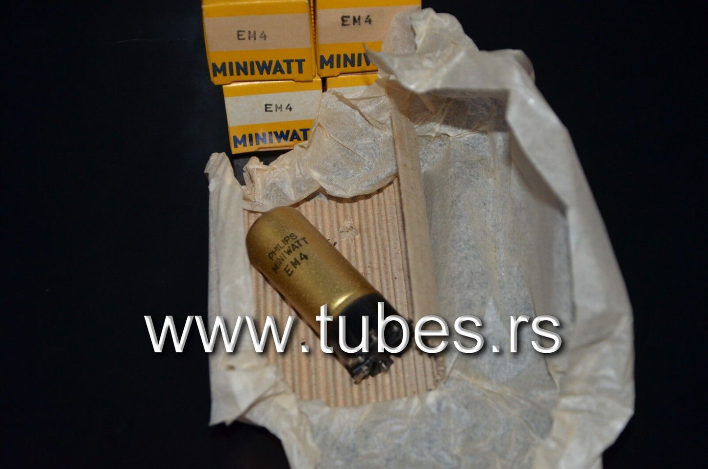 One (1 pcs) Philips EM4 tuning eye tube old type