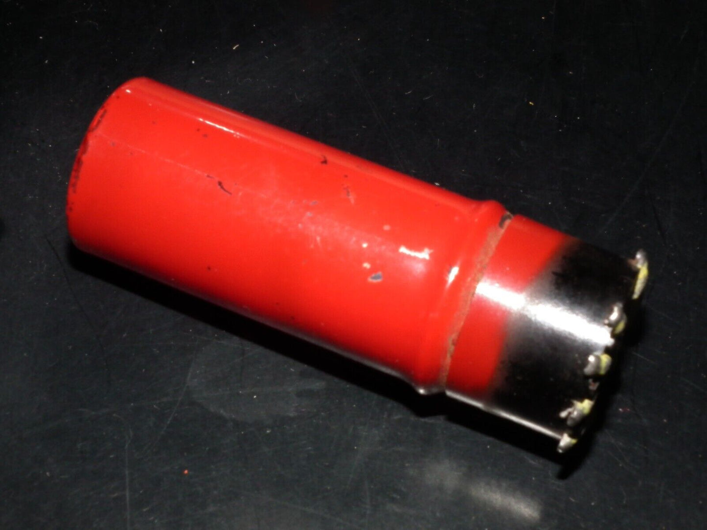 One (1 pcs) EM4 tuning eye tube old type Red Coated NOS NIB