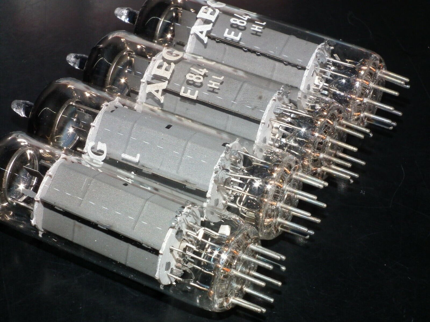 E84L 7320 Platinum Matched Quad Siemens Halske AEG Telefunken NOS NIB EL84 6BQ5