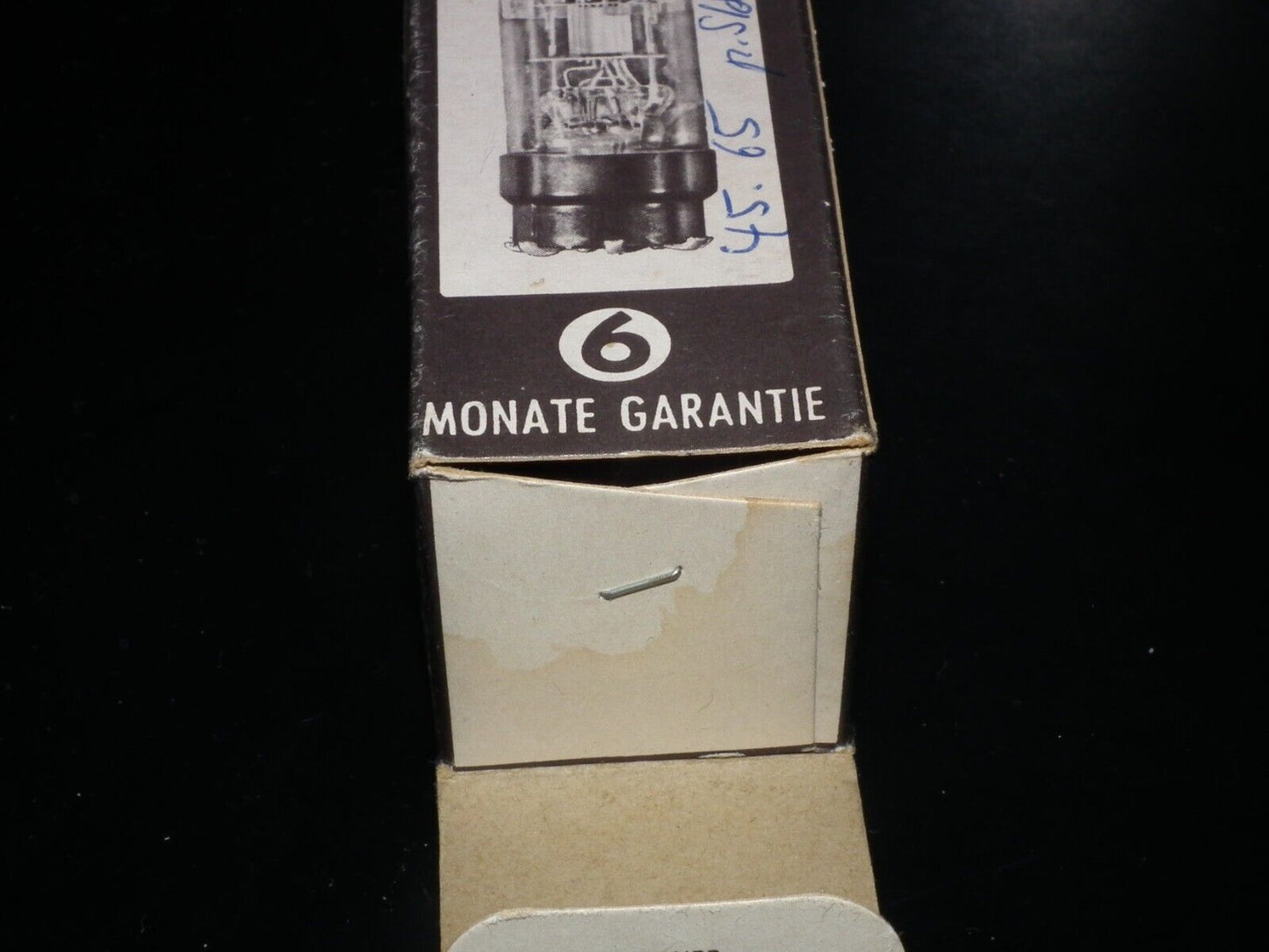 E55L Mullard 8233 NOS NIB Gold Pins Black Anode - Carbonized Nickel