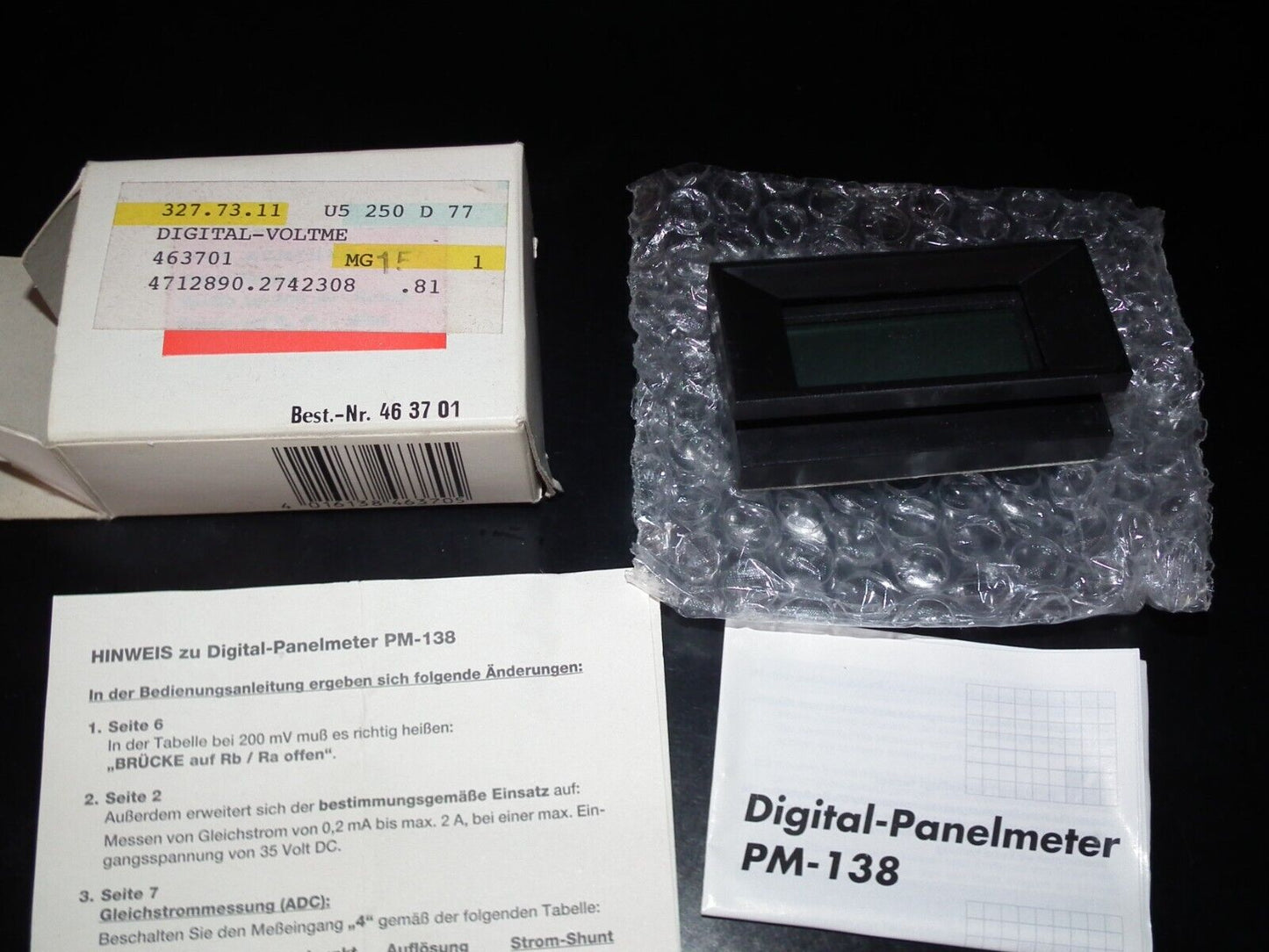 Vintage Digital Voltmeter Conrad PM-138