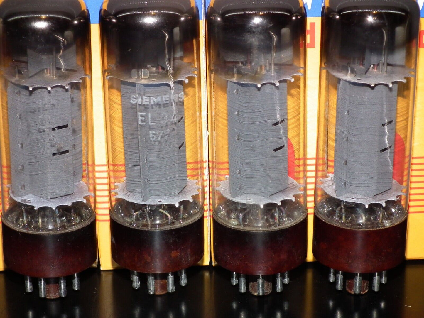 EL34 6CA7 Tesla Czechoslovakia Platinum Matched Quad Tested NOS over 100%