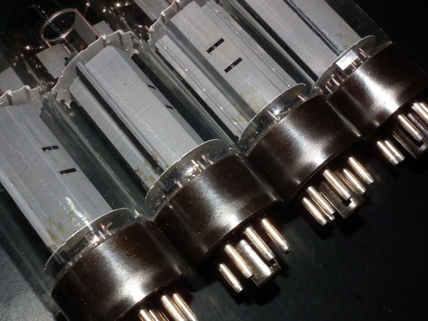 EL34 6CA7 Mullard Welded Anodes Platinum Matched QUAD Tested 95% Blackburn 1968
