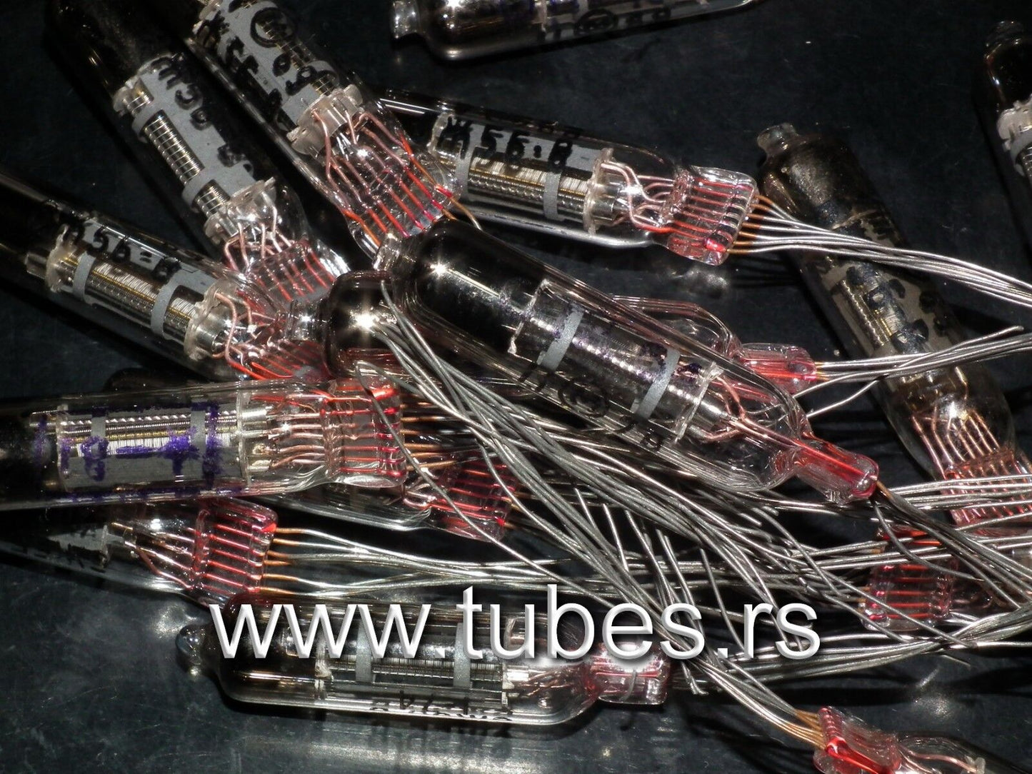 Two (2 pcs) Military 6J5B-V-OS (6Ж5Б-В-OC) MELZ Tubes ~ 6AC7 Perfect for RIAA