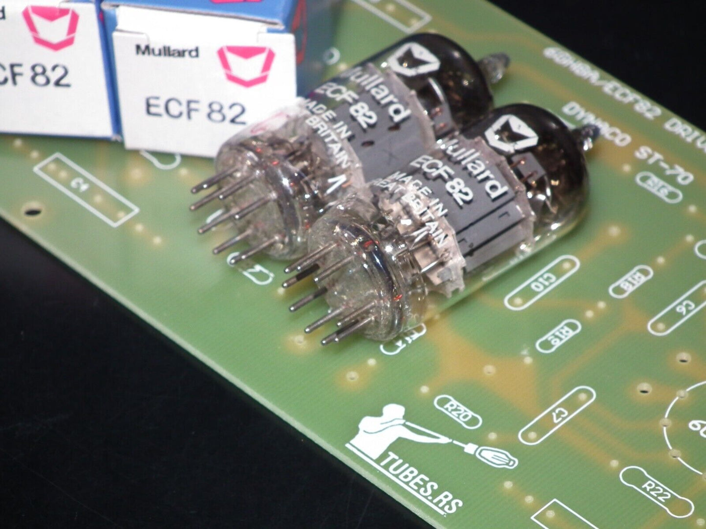 DYNACO ST-70 6GH8A / 6GH8 PC-3 DRIVER BOARD PARTIAL KIT (PCB + Platinum Matched Pair Mullard ECF82 NOS NIB)