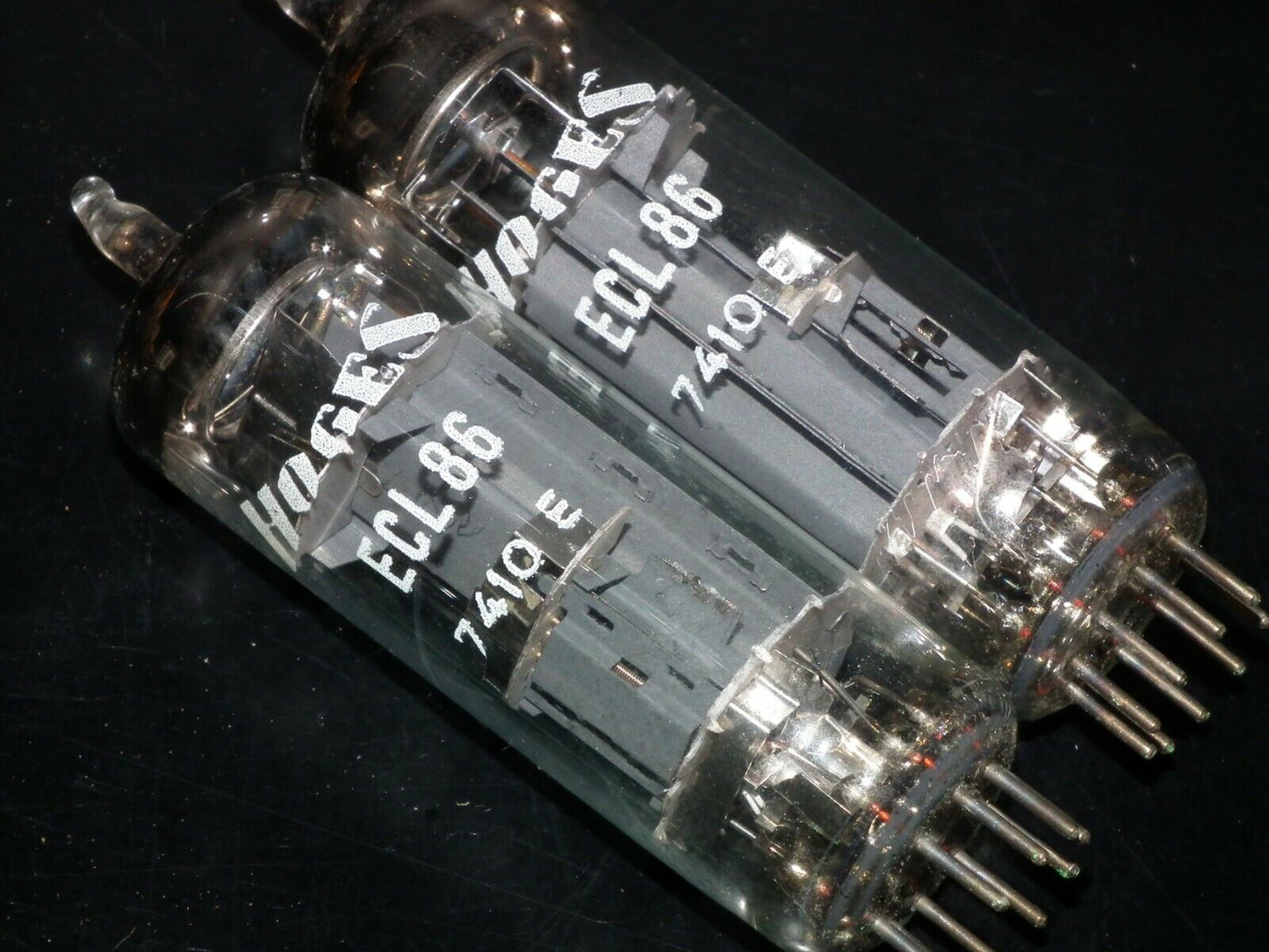 ECL86 6GW8 Hoges Platinum Matched Pair NOS NIB 1974