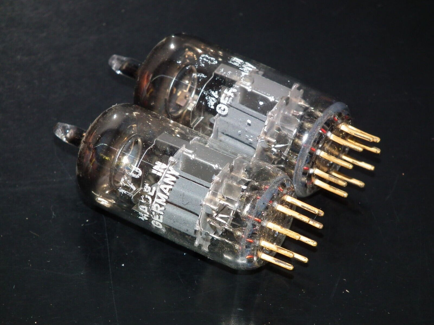 Platinum Matched Pair CCa Siemens E88CC ECC88 Dual Stage Getter Used Tested NOS