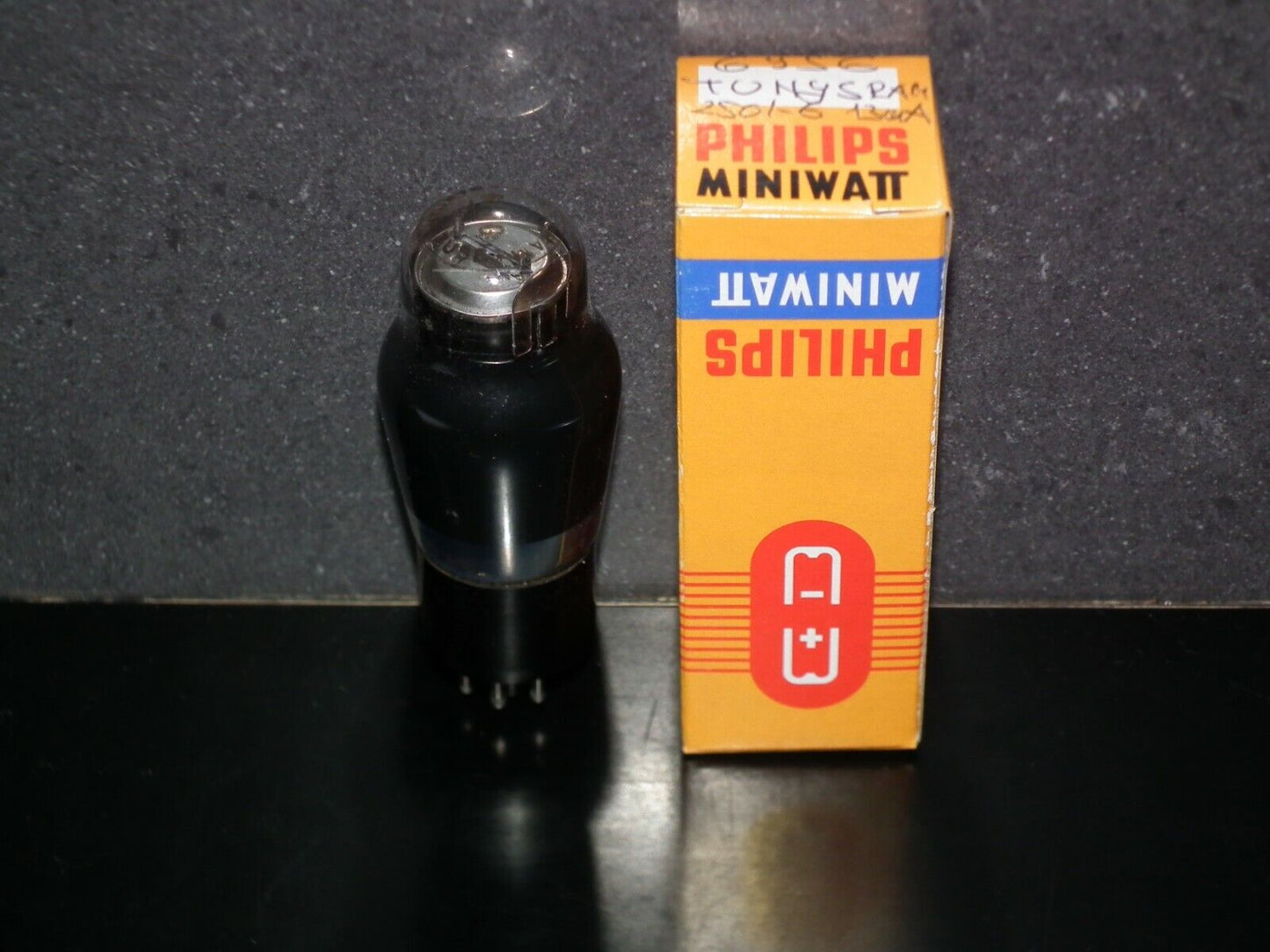 6J5G Tungsram UK NOS Barium Tube Black Coated