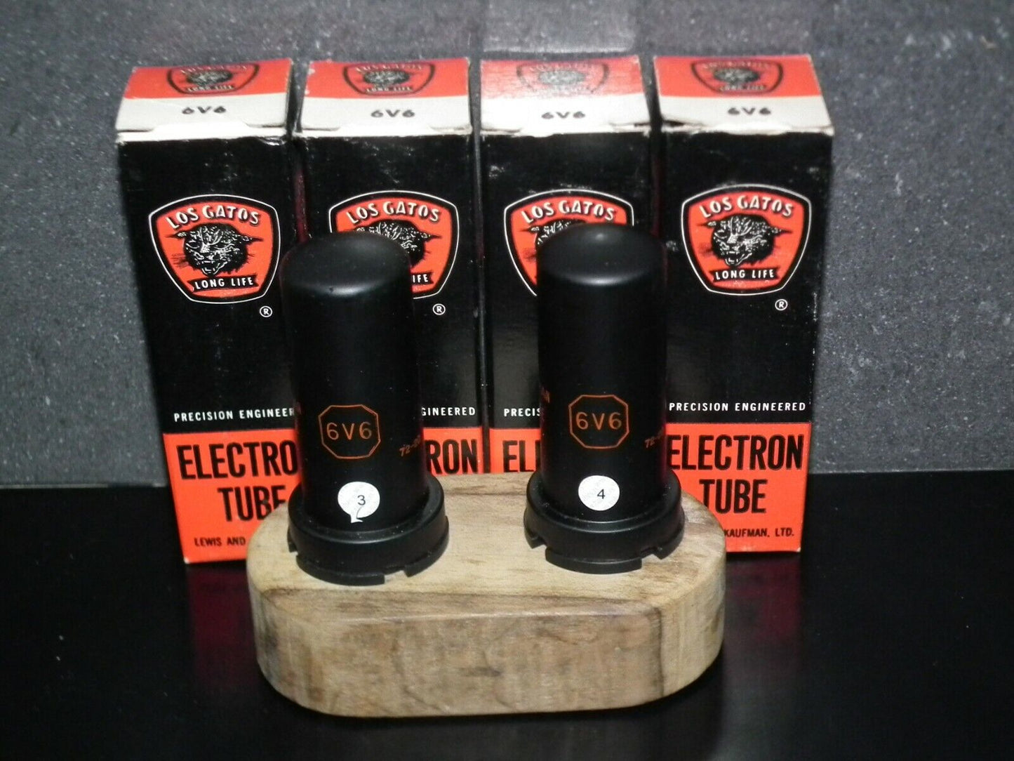 6V6 Los Gatos NOS Platinum Matched PAIR Made in USA Fender Ampeg Messa Gibson