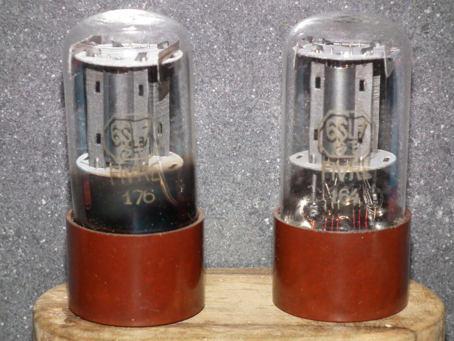 Platinum Matched Pair 6SL7GT Fivre USED Matched Pair RARE BROWN BASE D GETTER