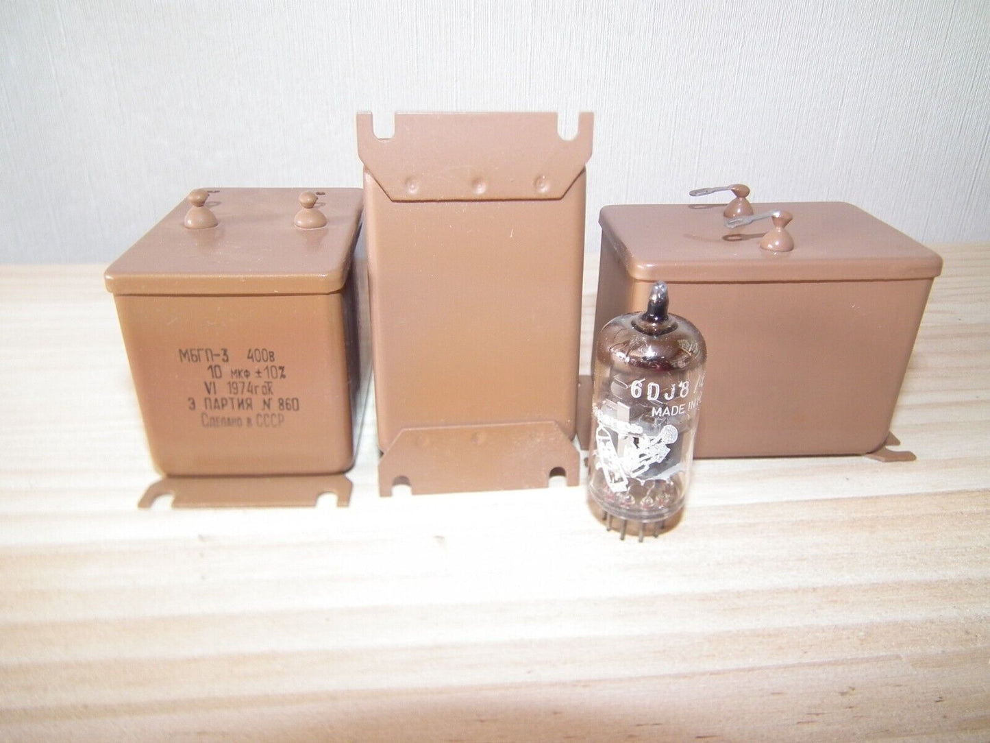 NOS PIO Capacitor 10mfd 400V 10u Paper in Oil MBGP-3 Soviet made in 70s