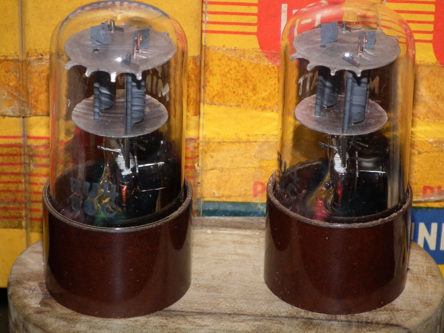 Mullard ECC35 6SL7GT NOS NIB Matched Pair Brown Base D Getter Blackburn 1958