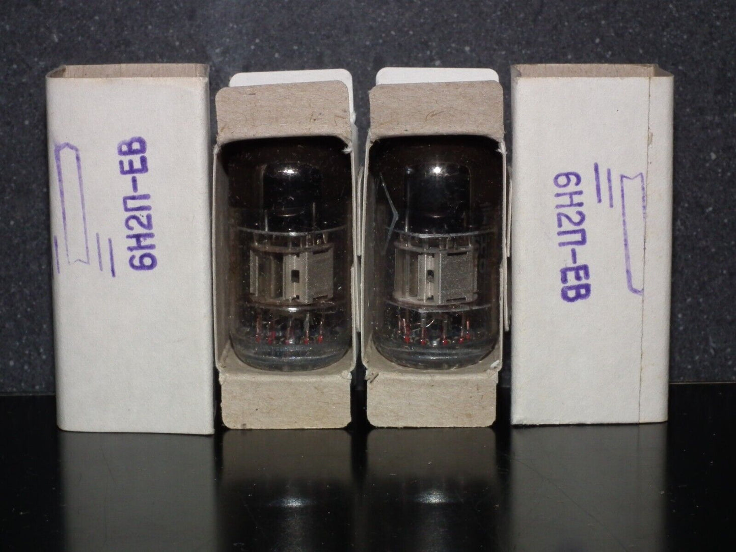 Platinum Matched pair 6N2P-EV Voskhod Rocket Kaluga NOS NIB 1986 ~ ECC83 12AX7