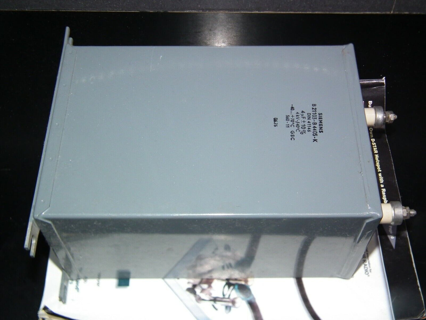 One NOS vintage Siemens PIO capacitor 4uF 4000V 4mfd 4KV