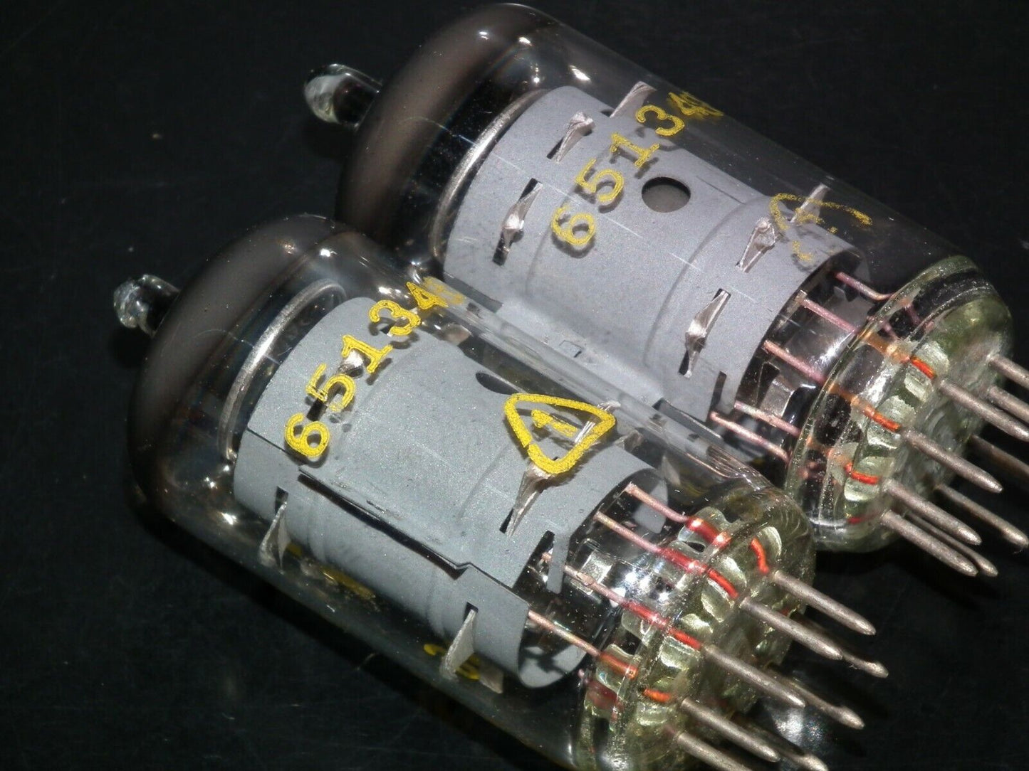 Platinum matched pair EF86 6267 RFT East Germany Low Noise Audio USED Tested 100