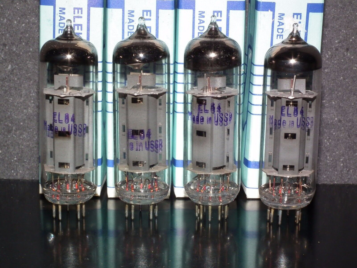 EL84 6BQ5 Elektronorg 6P14P-EV NOS platinum matched quad Reflektor for EXPORT 70
