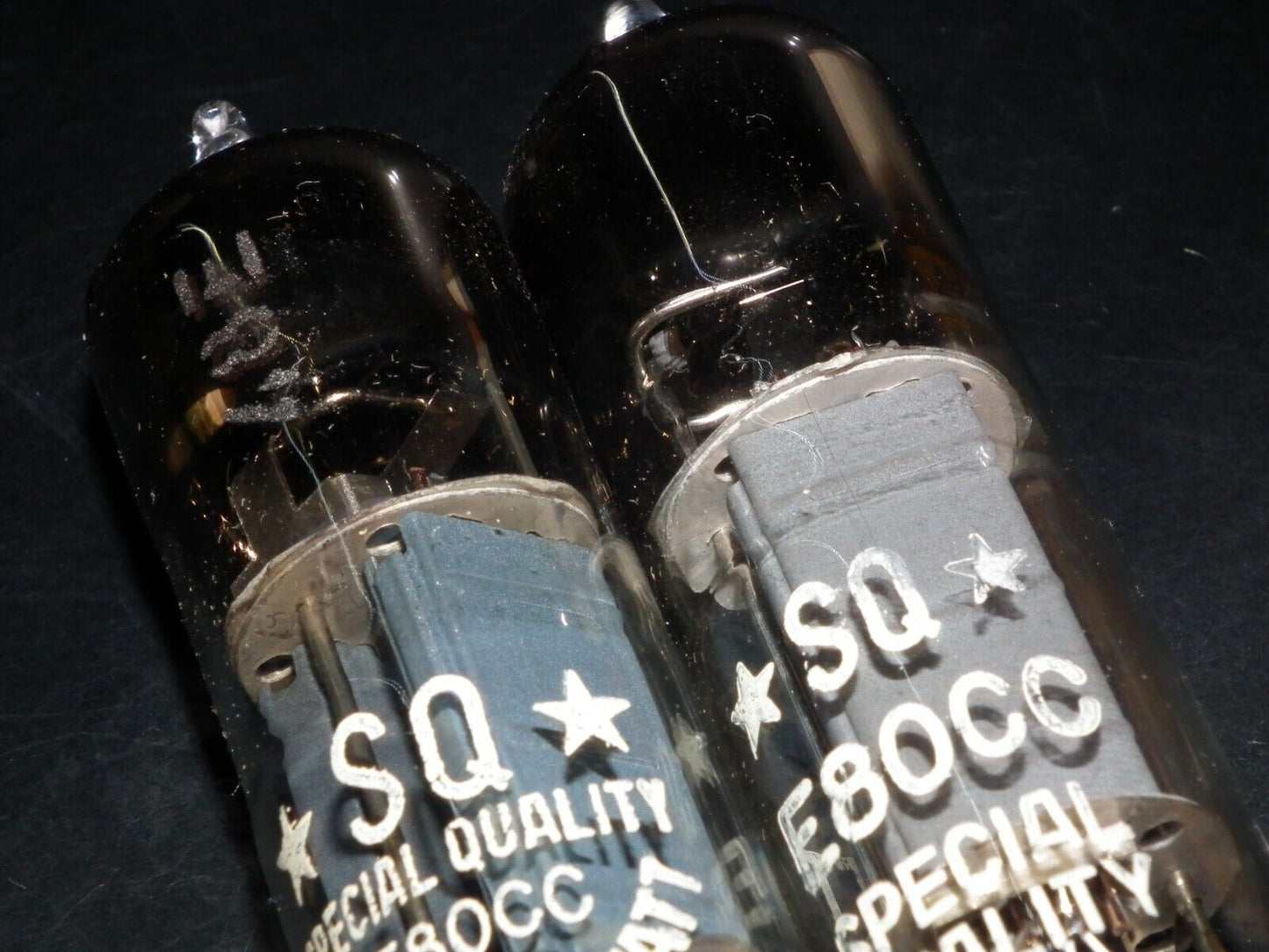 Philips E80CC 6085 Matched pair (Rare FOIL D Getter, PINCHED WAIST!) NOS NIB