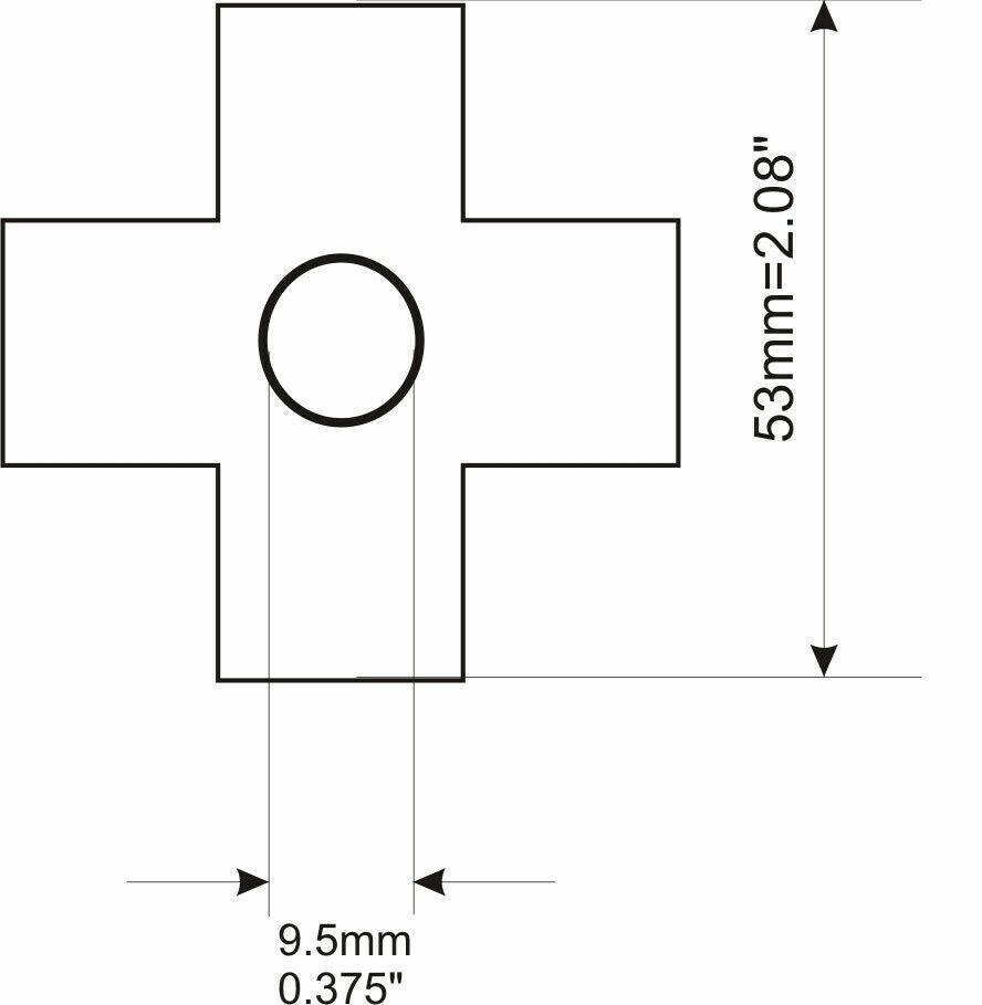 VINTAGE CERAMIC ISOLATED 1/4" FLEXIBLE SHAFT ADAPTER - EXTENDER 6.3mm 10mm