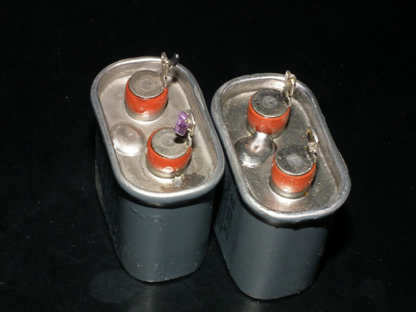 Two (2 pcs) RARE PIO Capacitors 0.25mfd 1500V 0.5u Sprague