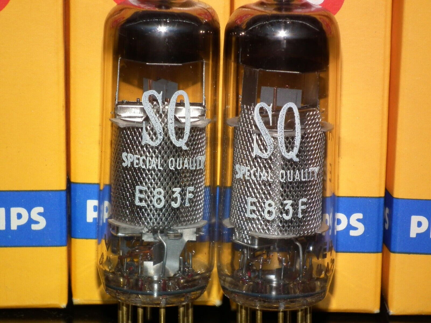 E83F Philips Matched Pair NOS NIB Heerlen Big round getter LOW Noise