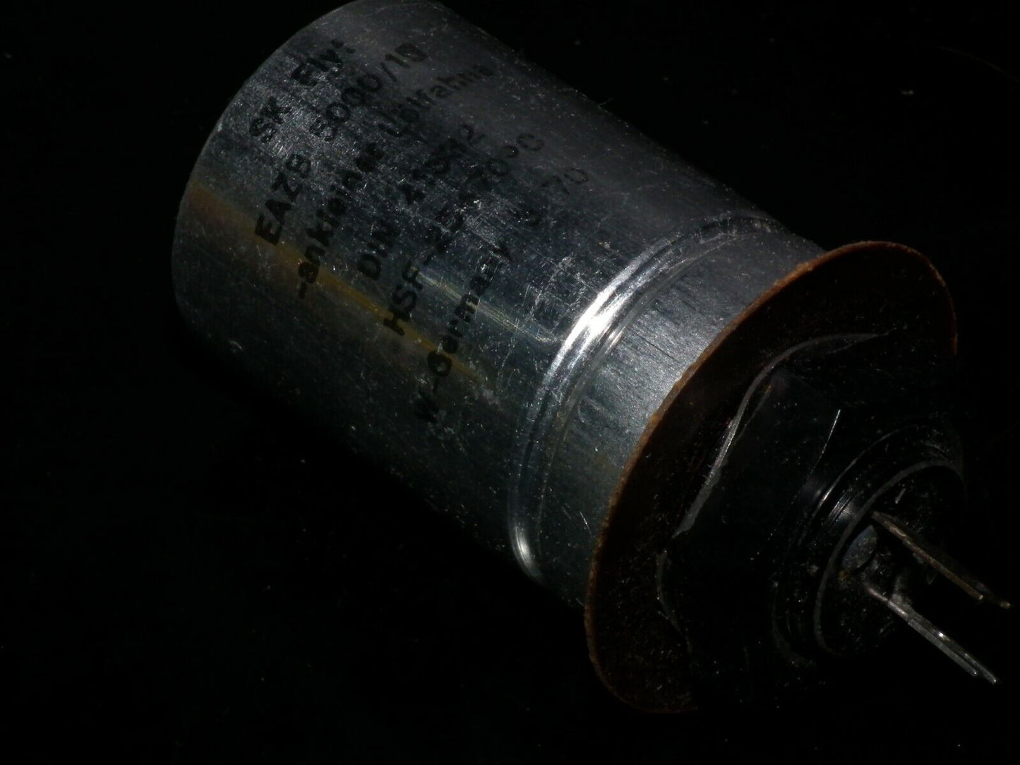 One vintage electrolytic capacitor SK Elyt 5000uF 16V NOS Made in West Germany