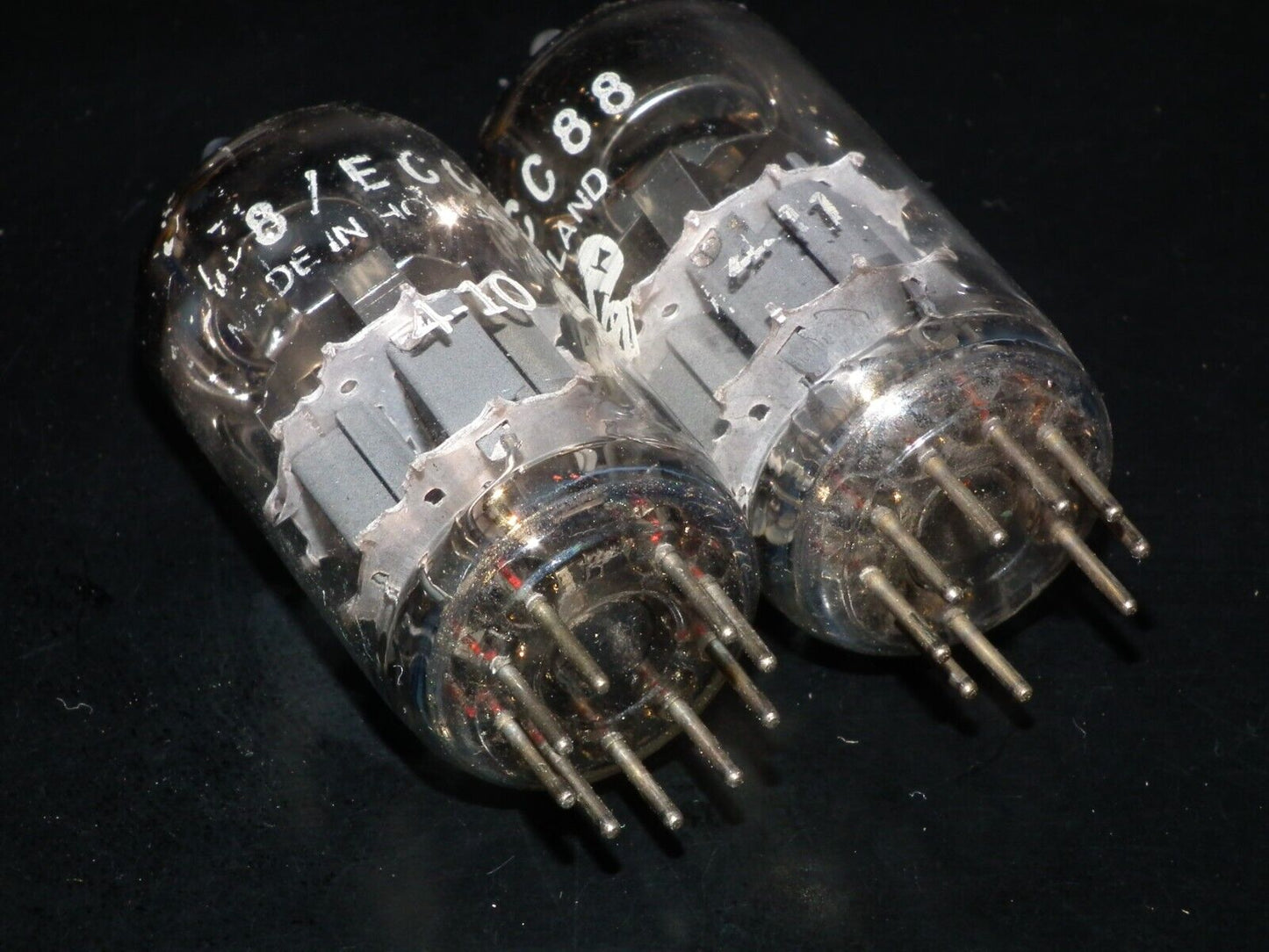 6DJ8 ECC88 Amperex Holland Matched Pair Used Tested 100% Dual Stage Getter