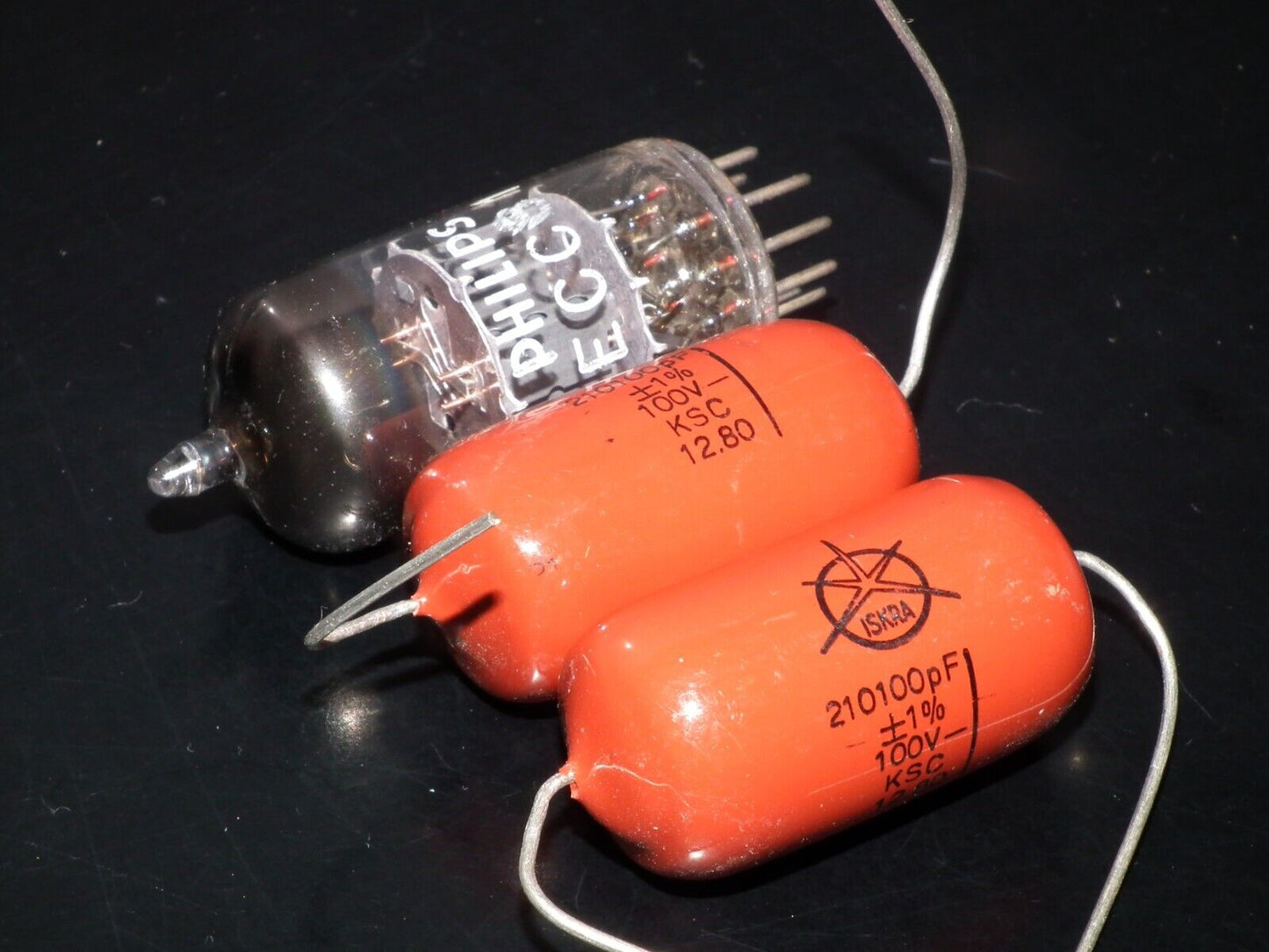 Two vintage capacitors 210100pF / 210nF / 0.21uF 100V ISKRA 1980 HI End Tube Amp