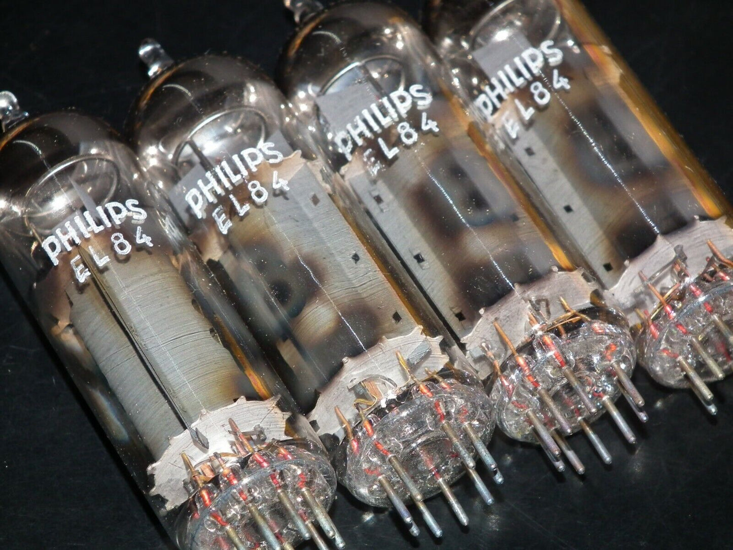 EL84 6BQ5 Tungsram Platinum Matched Quad NOS NIB Rebranded Philips early 70s