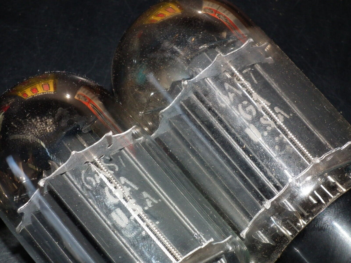 6AS7GA General Electric NOS NIB Platinum Matched Pair Dual D Getter 6080 ECC230