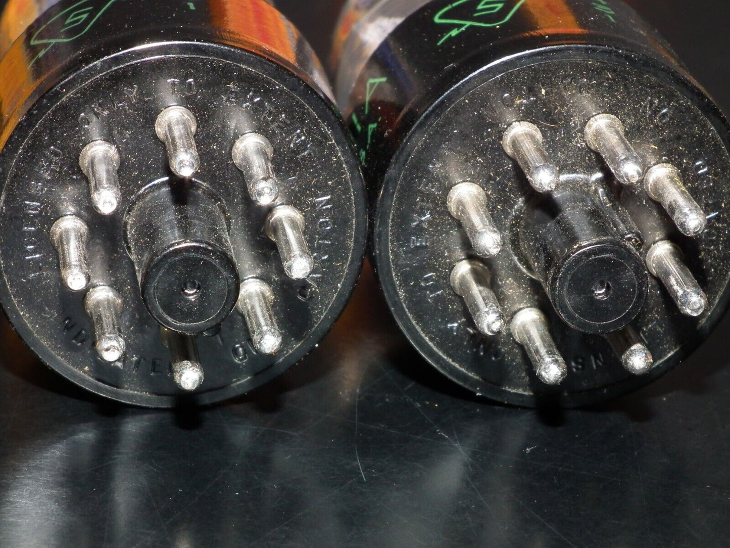 Platinum Matched Pair Sylvania 6SL7GT NOS NIB Chrome Tops Short Bulb Used 135%