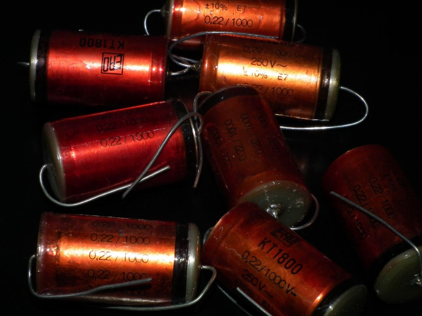 Pair (2 pcs) ERO GOLD Audio Grade 220nF 1000V Polypropylene Capacitor NOS 0.22u