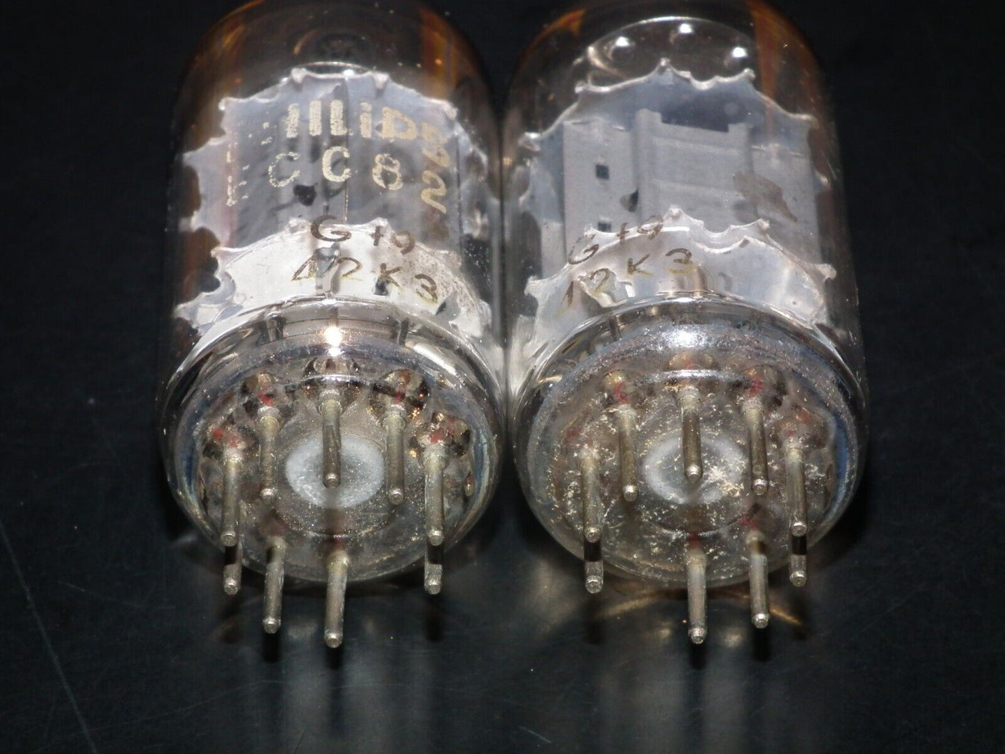 ECC82 12AU7 Philips Heerlen Delta codes Used tested NOS 100% Matched Pair