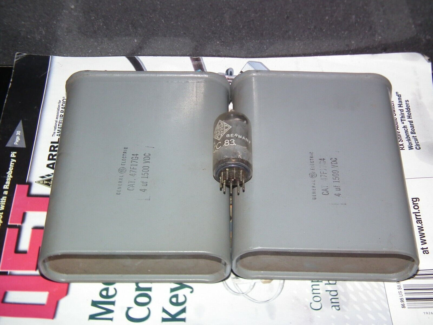 One vintage General Electric PIO capacitor 4uF 1500V DIY tube audio 4mfd 1.5KV