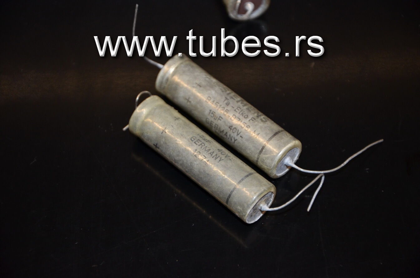 One vintage silver tantalum Siemens capacitors 15uF/40V Klangfilm Tube Audio