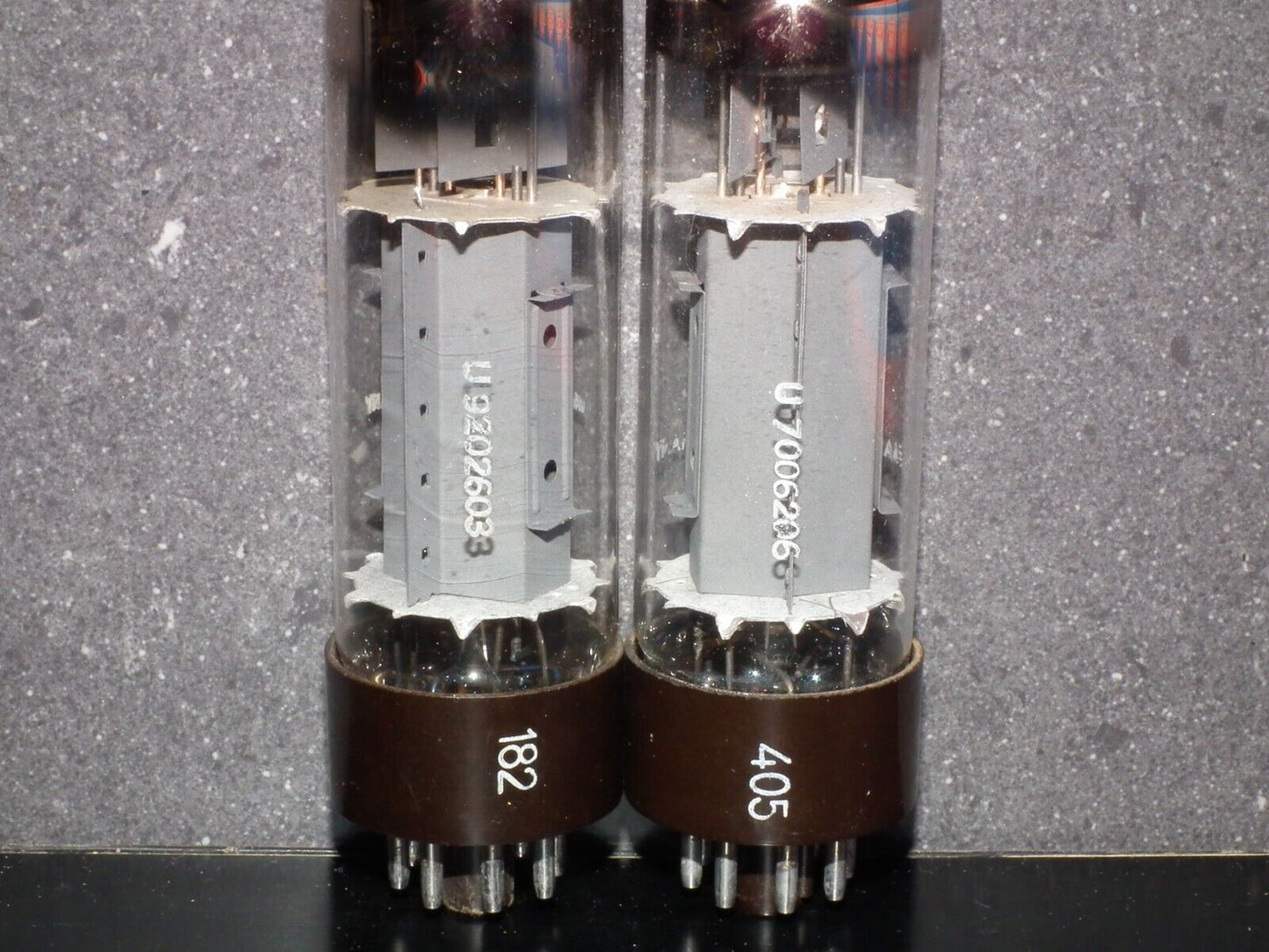 EL34 Telefunken OO Getter Brown Base NOS NIB Platinum Matched Pair Ulm W.Germany