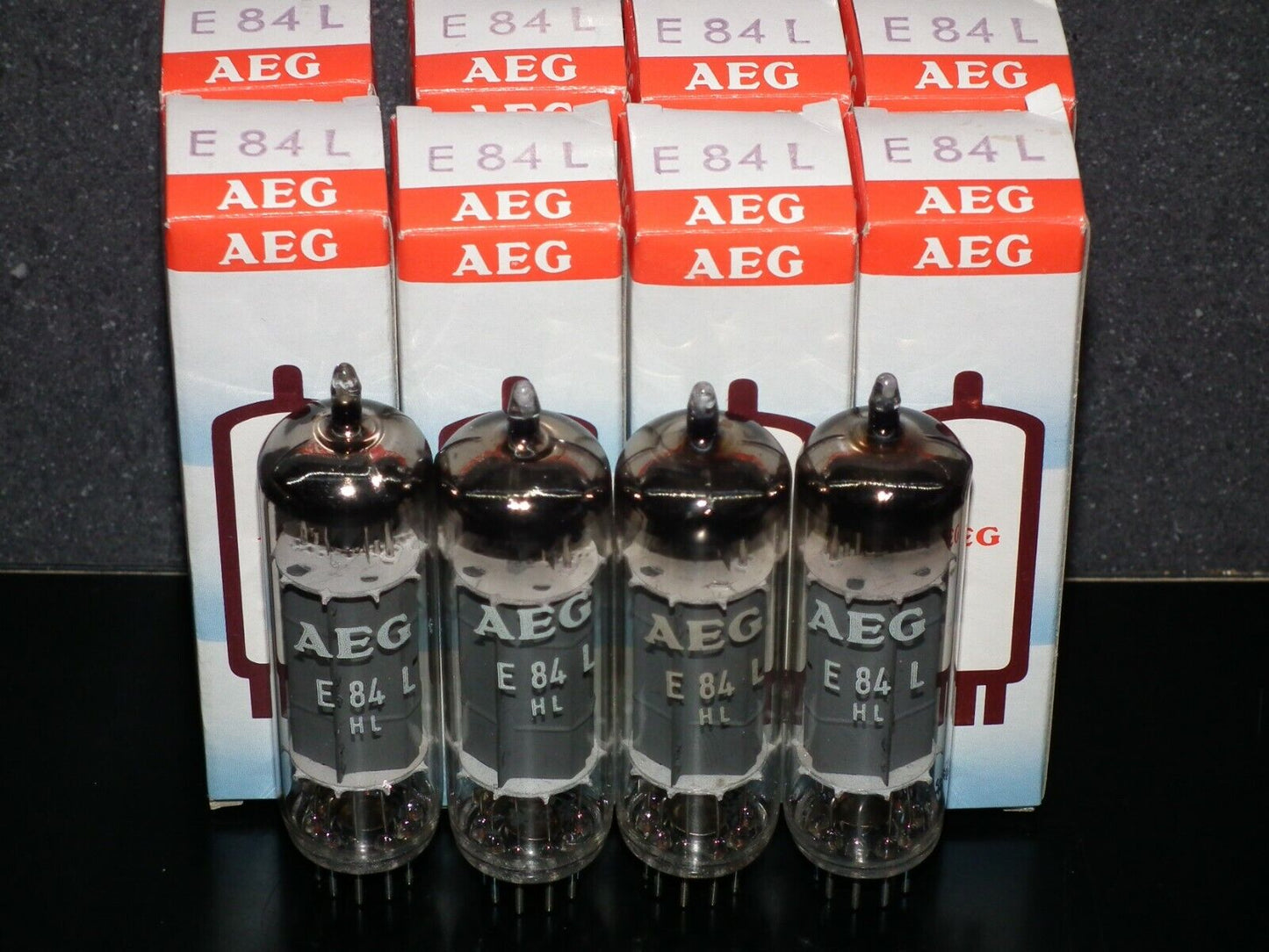 E84L 7320 Platinum Matched Quad Siemens Halske AEG Telefunken NOS NIB EL84 6BQ5