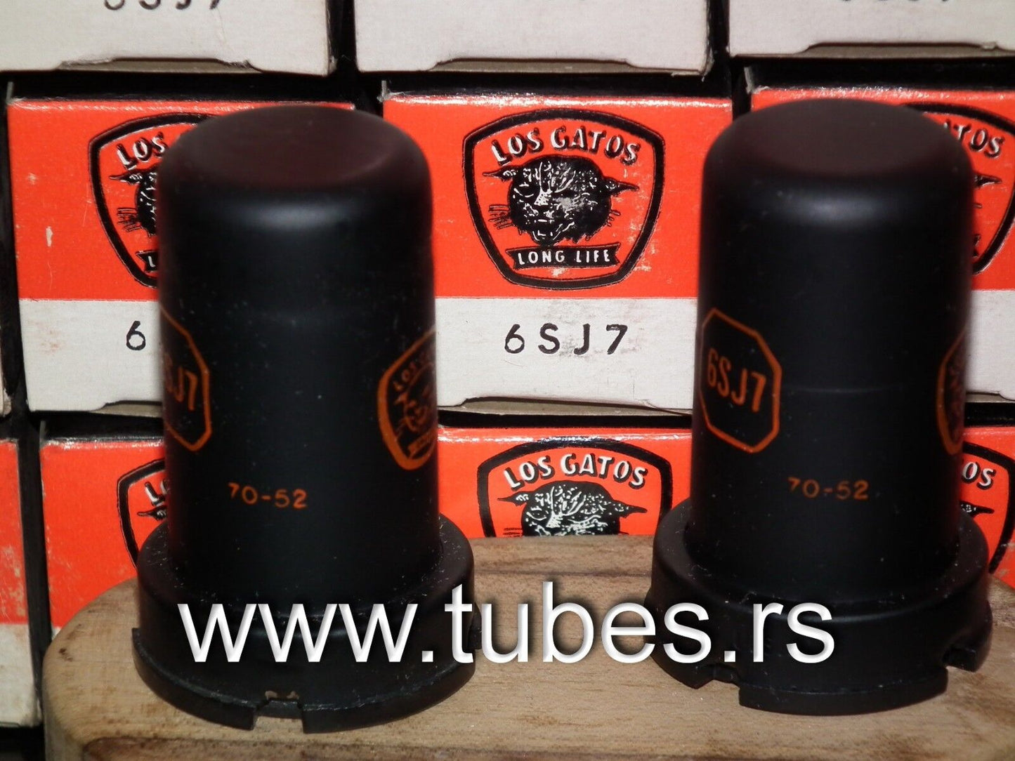 PLatinum matched pair 6SJ7 Los Gatos Lewis & Kaufman NOS NIB