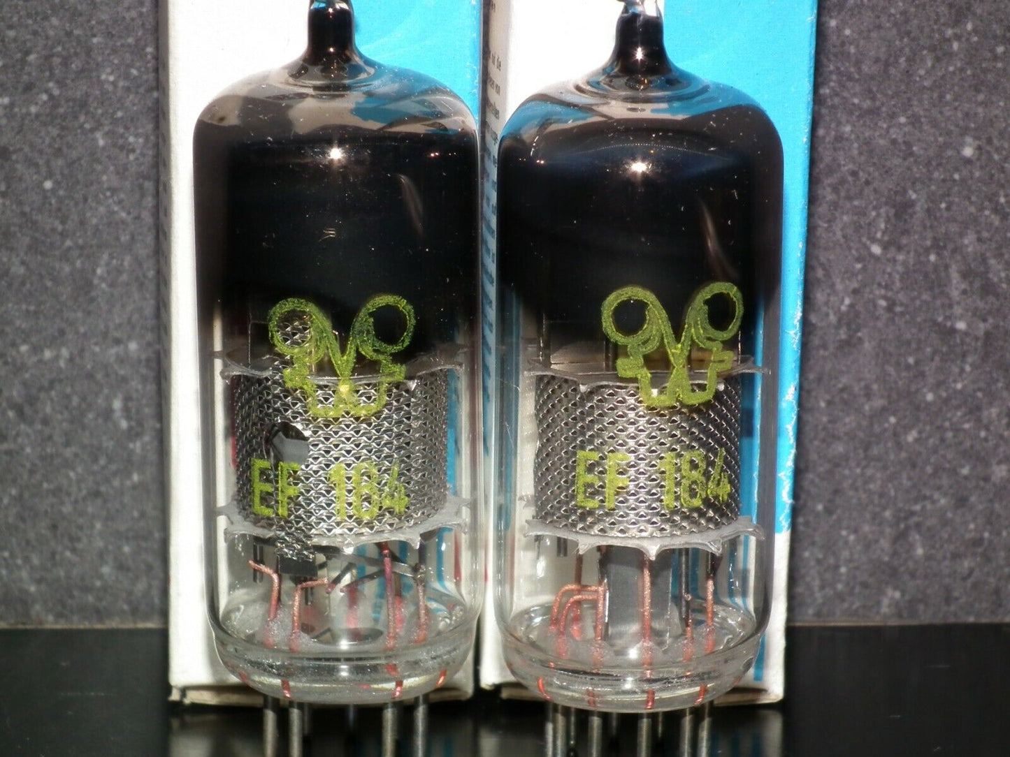 Platinum Matched Pair EF184 RFT Muhlhausen Germany 6EJ7 NOS NIB
