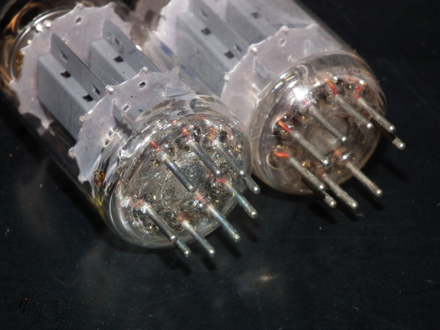 Matched Pair ECC82 12AU7 EI Yugoslavia Telefunken Long Smooth Plates 17mm Used