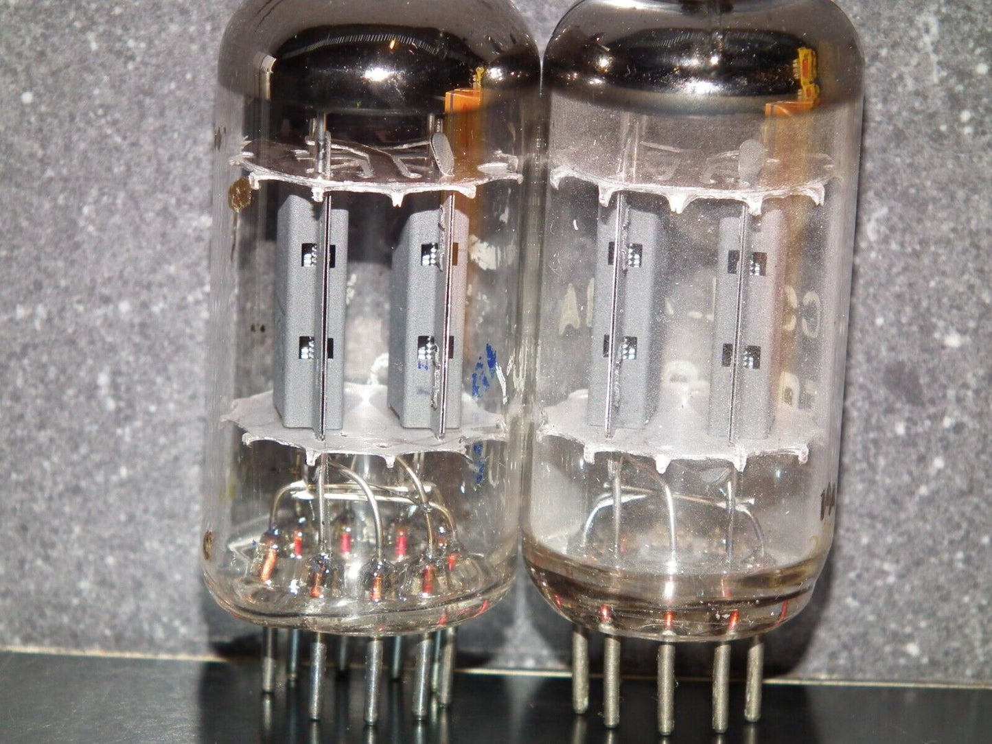 Matched Pair ECC82 12AU7 EI Yugoslavia Telefunken Long Smooth Plates 17mm Used